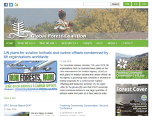 Tablet Screenshot of globalforestcoalition.org